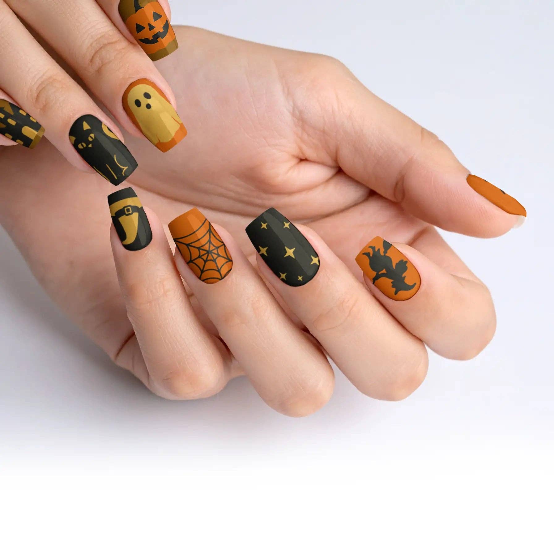 FYNE BODY - Wholesale Press-on/fake nails - Ghoul's Gold Glamour Halloween Press-On Nails60
