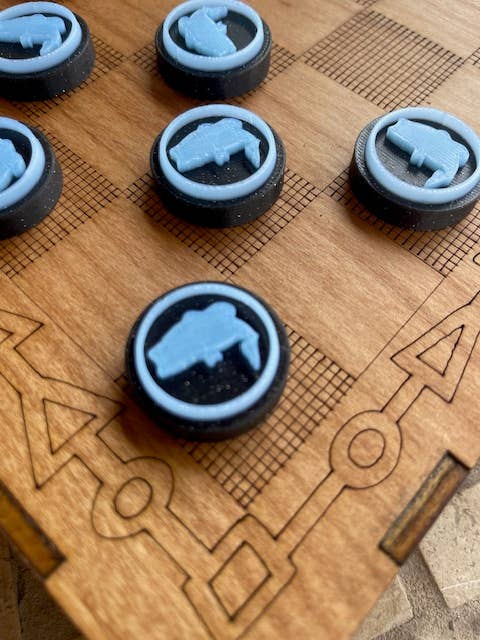 Through The Fire Design - Wholesale Board Game - Checkers & Chess Game Box, Fishing or Wildife theme3