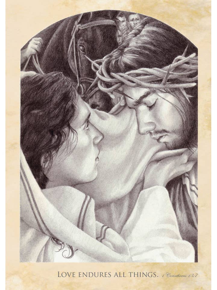 Veronica Wipes Wipes Wipes The Face of Jesus Religiöse Notizkarte für den Großhandel von Karen Ritz Cards