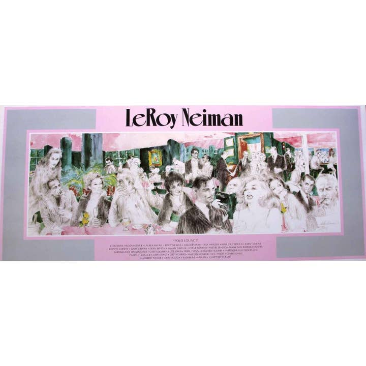 Leroy Neiman Polo Lounge Celebrities Plate Signed Artwork for wholesale by Deluxe Fine Art