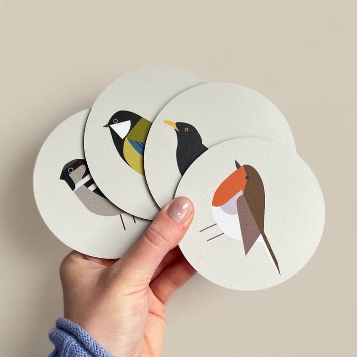 Dessous de verre oiseaux · oiseaux de jardin pour la vente par De Lange Tafel