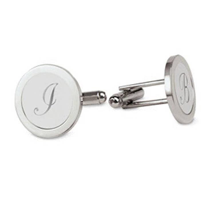 Brugerdefinerede monogram manchetknapper - Script Letter Silver for engroshandel hos Cuffwear