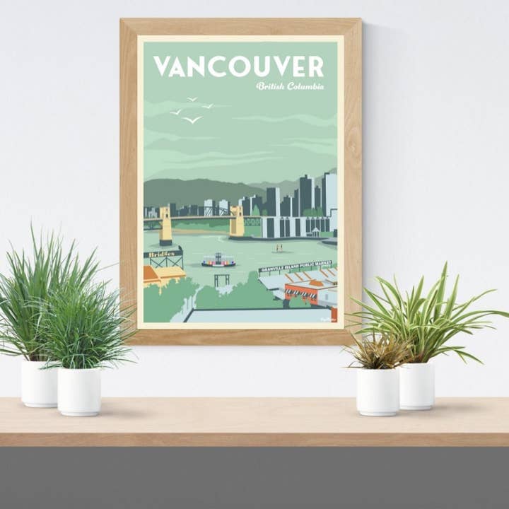 VANCOUVER Travel POSTER - Granville Island reedition for wholesale by TripPoster