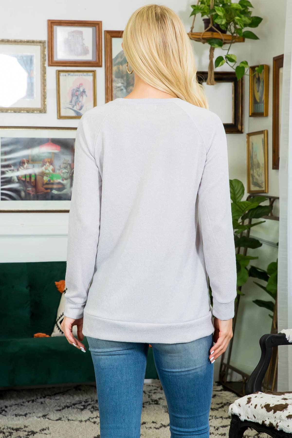 You & Me - Vente Haut en maille – femme - HAUT À MANCHES LONGUES EN TRICOT EN V YMT20078V41