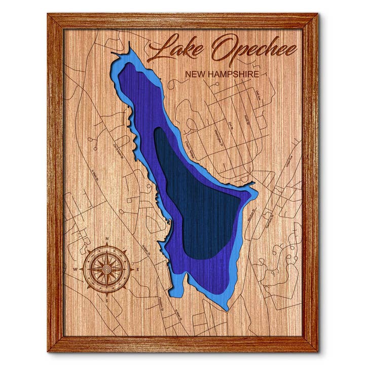 Lake Opechee Depth Map - Home & Wall Decor for wholesale by Premier Gifts and More