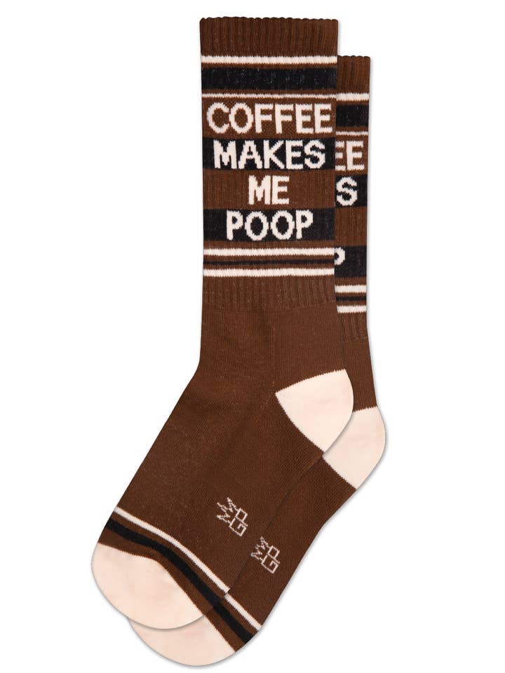 Coffee Makes Me Poop Gym Crew Socks and other Purchase wholesale heel tread. Free returns & net 60 terms on Faire trending on Faire.