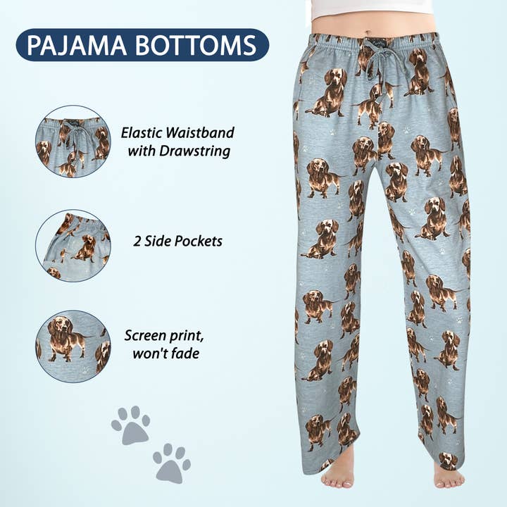 E&S Pets - Wholesale Sleepwear Bottom - Women's - Dachshunds Pajama Bottoms - Pet Lover Pajama Pants1