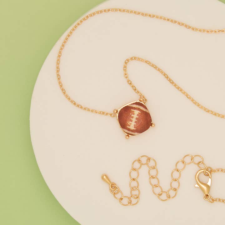 SP Sophia Collection - Wholesale Pendant/Charm Necklace - Gameday Cushion Cut Charm Pendant Necklace