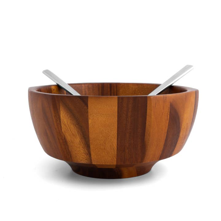 Rivet Salad Bowl w/ Servers for wholesale by Nambe