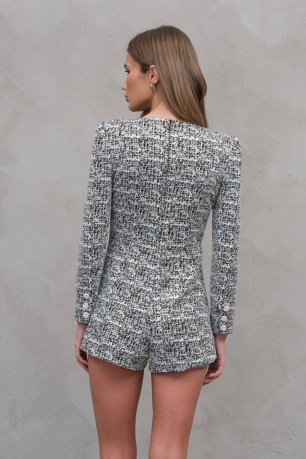 MARBLE Dressy Span Jacquard Romper - RD1009 for wholesale on Faire6