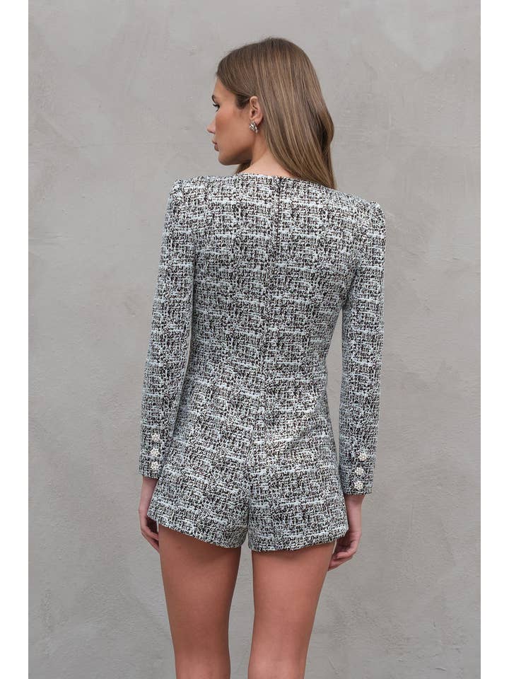 MARBLE Dressy Span Jacquard Romper - RD1009 for wholesale on Faire6