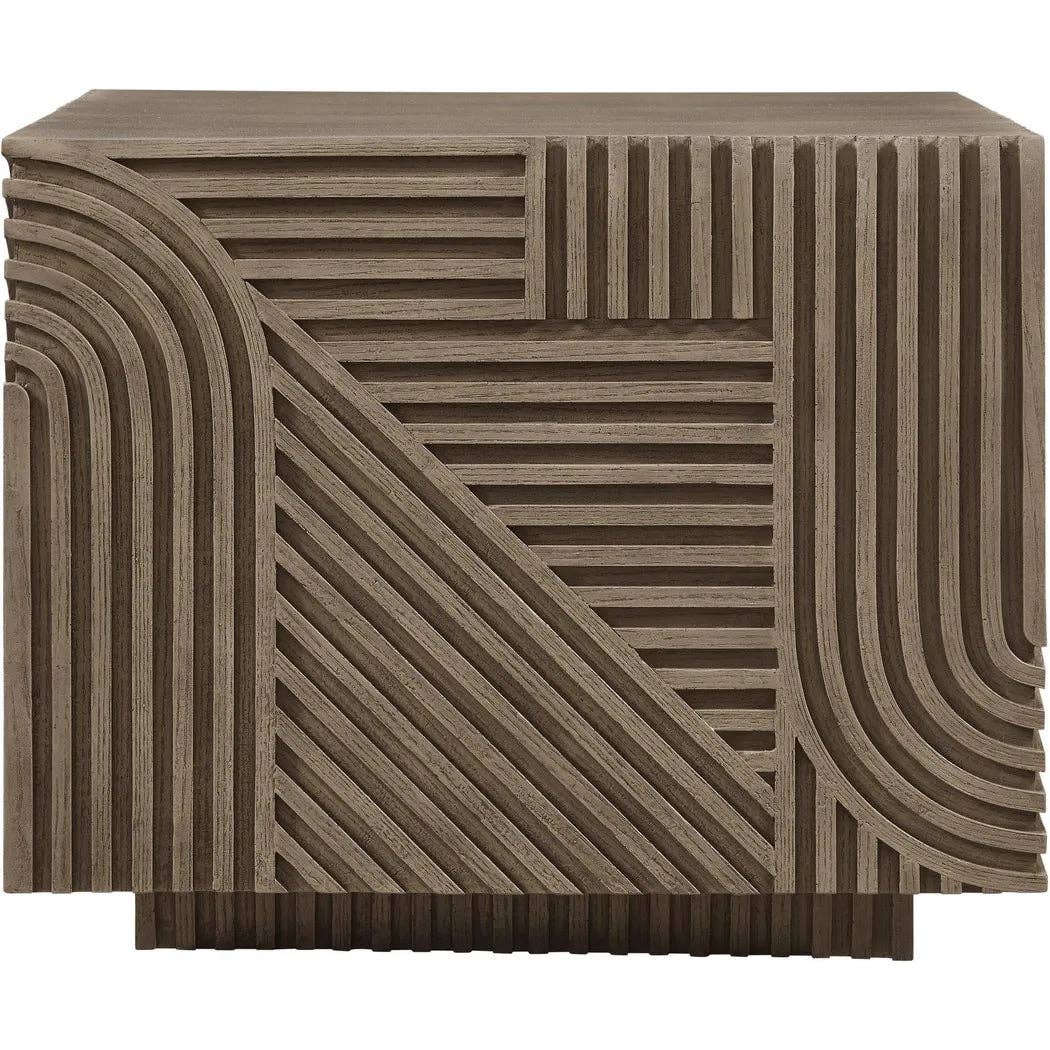 LOOMLAN - Vente Tables d'appoint - Table carrée Serenity - Table d'appoint extérieure marron1