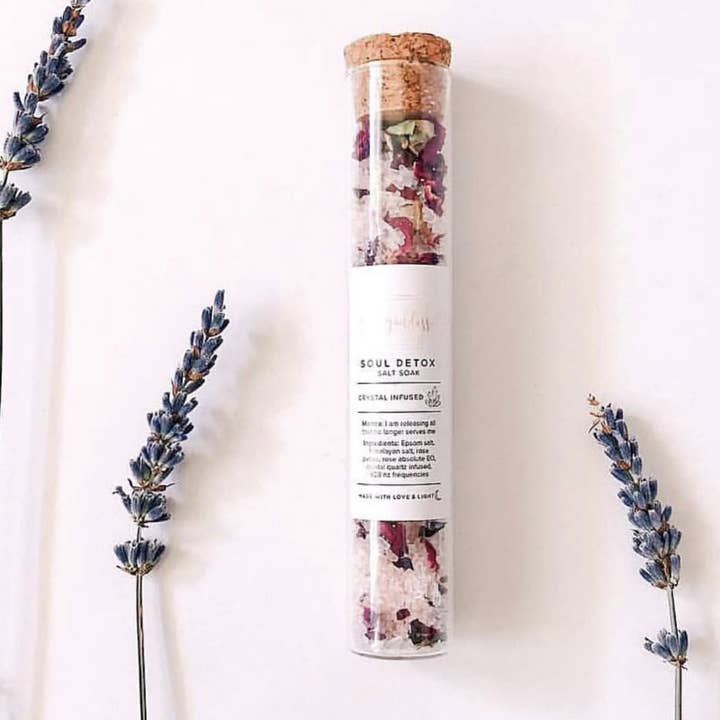 Self goddess - Wholesale Bath soak/milk - Soul Detox Rose Salt Soak - Crystal Infused5