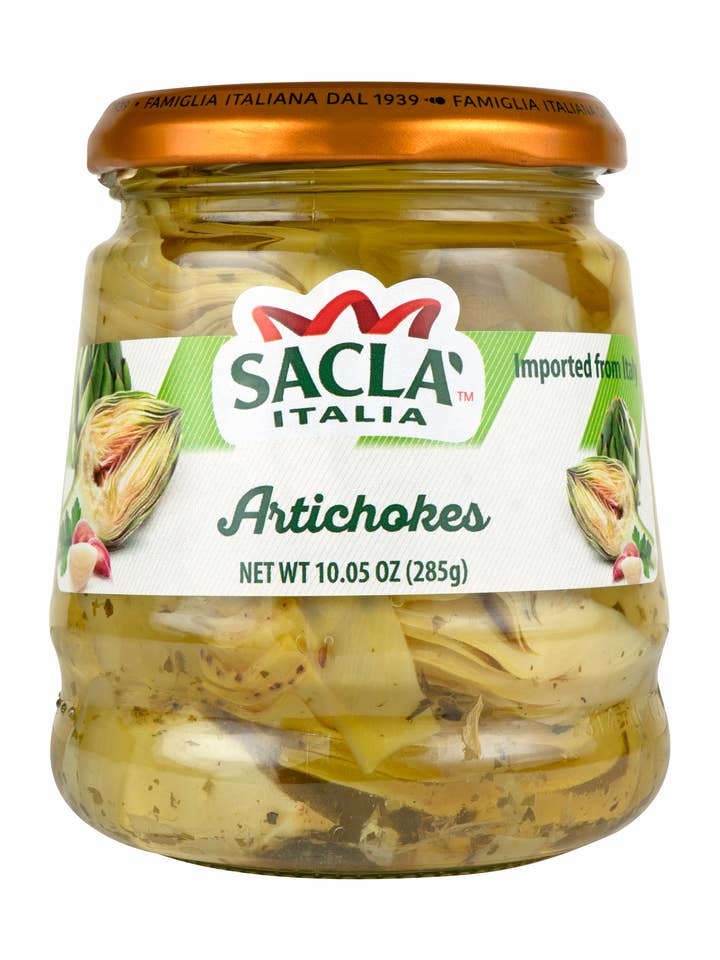 Sacla Italy Artichoke Hearts in Oil 6x10oz Imported Italian for wholesale by Sacla