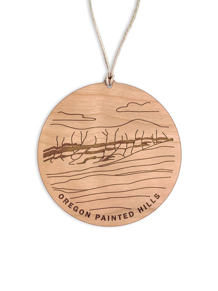 Painted Hills Round Christmas Ornament for wholesale by Forever Northwest