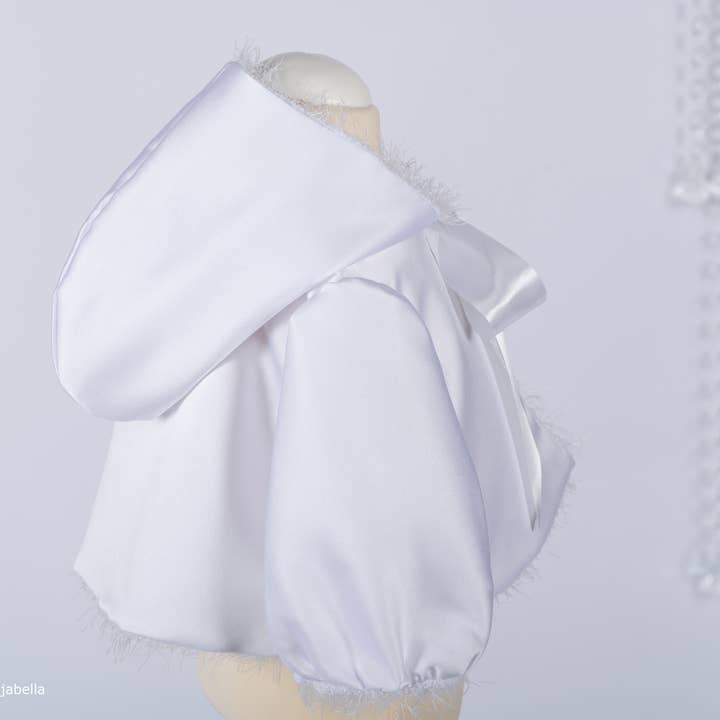 Bajabella – Großhandel Jacke – Baby – Babyjacke für Mädchen, Taufbolero, Kunstfell, Satin2