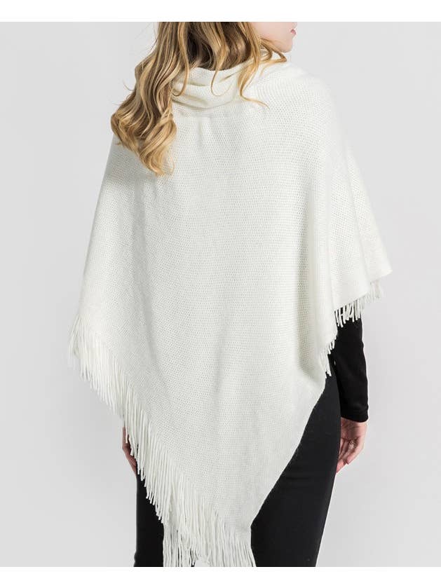 HIDDENBRAND - Wholesale Cardigan - Women's - Buttoned Cardigan Fringe Shawl