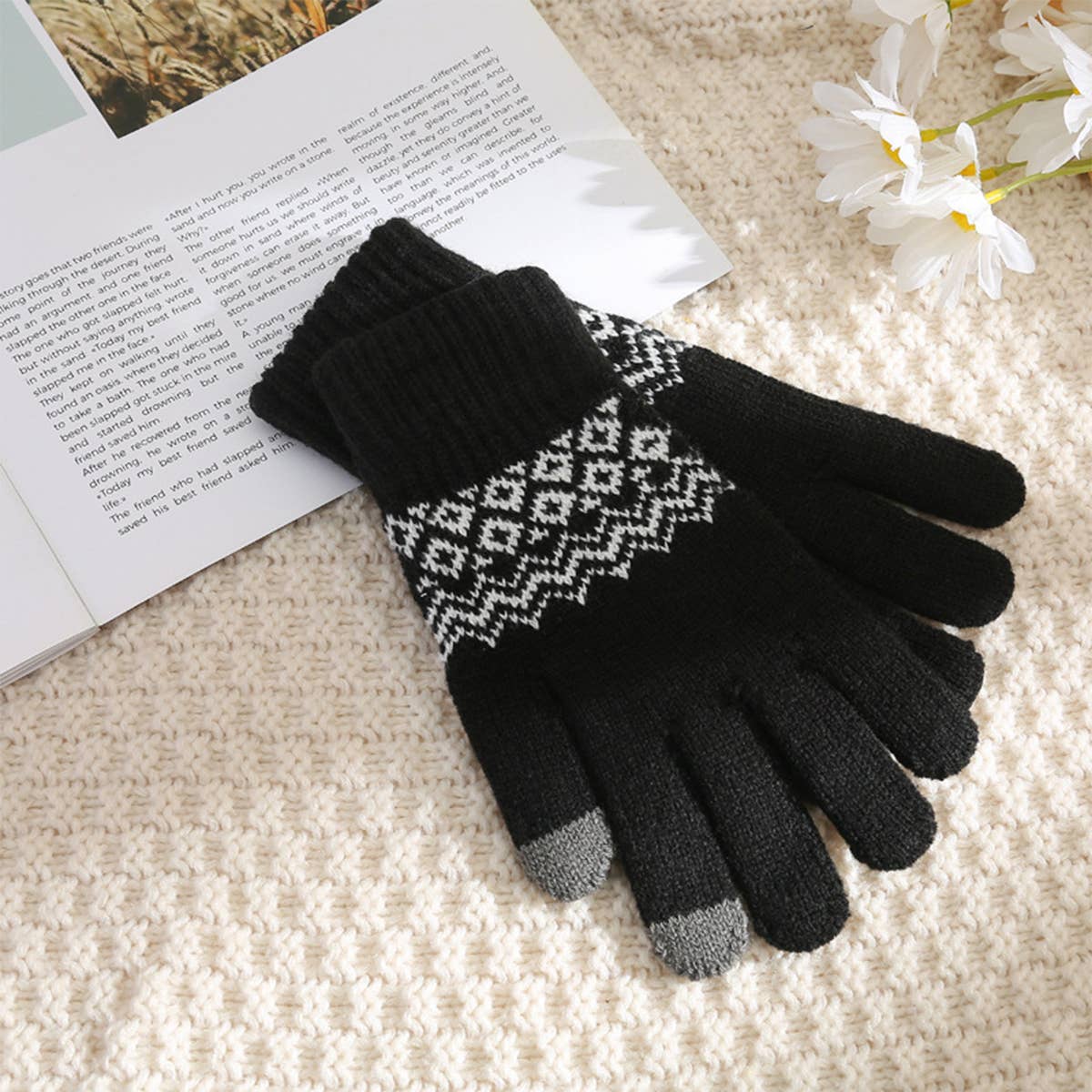 ACCITY - Wholesale Gloves - Unisex - WINTER WARM TOUCH SCREEN WAVE FLEECE GLOVES_CWAG01924