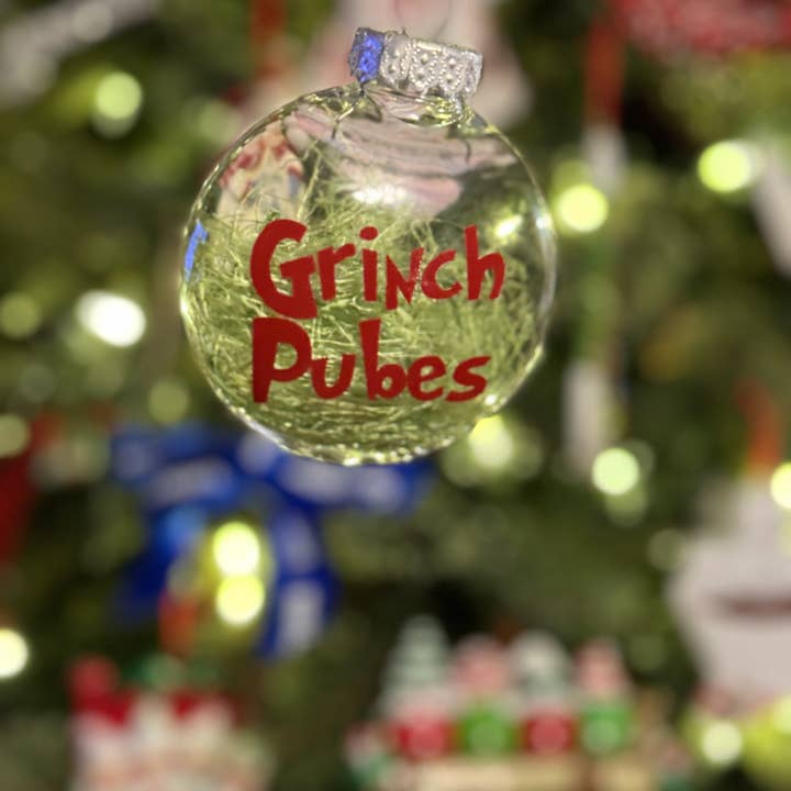 LivaBella Designs - Wholesale Ornament - Grinch Pubes Ornament