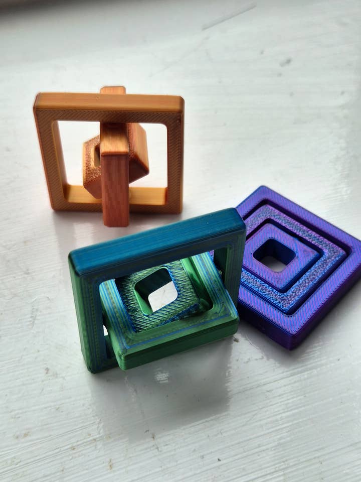 3dFidgets Gyro square fidget toy for fidget hands trending fidgety toy 2024 craze sensory fidgettoy adults for wholesale by 3dFidgets