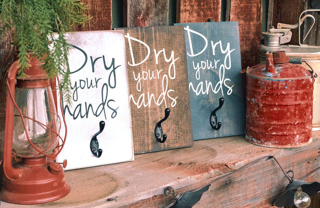 Red Roan Signs - Wholesale Sign - Dry Your Hands Towel Holder for Kids Bathroom2