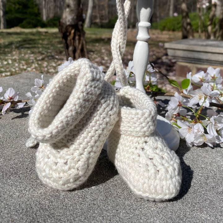 Valkyrie Handmade LLC - Wholesale Booties - Baby - Braemar Crochet Baby Booties3