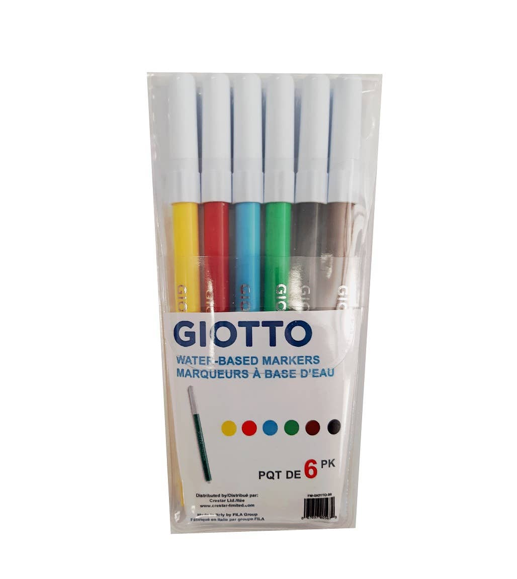 Wholesale Giotto water-based markers, set of 6, assorted colors for your  store - Faire