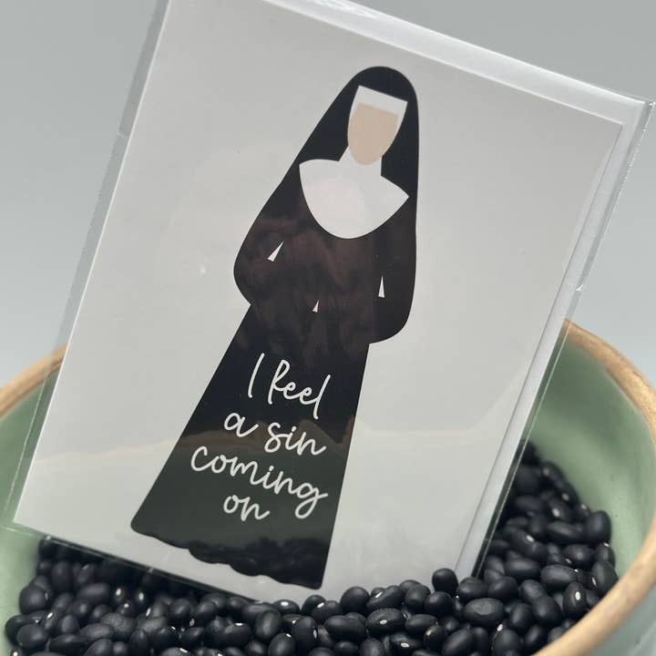 Crooked Halo - Wholesale Everyday Greeting Card - I Feel a Sin Coming On Greeting Card