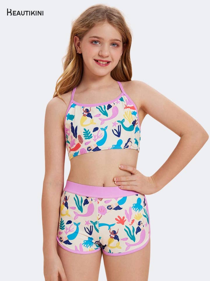BEAUTIKINI Girls' Ocean - Fairy - Tale - style Two - piece Swimsuit for wholesale by Beautikini