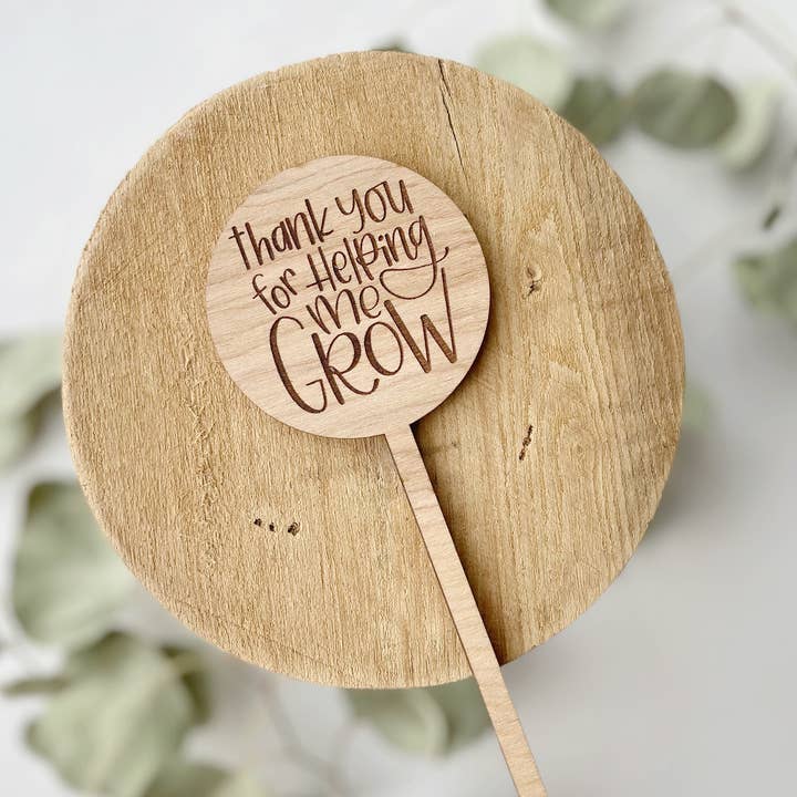 Marqueur de bouquet d'enseignant Merci de m'aider à grandir pour la vente par Charming Finds