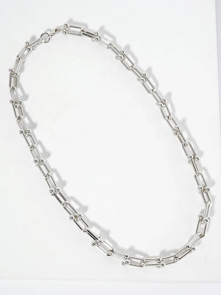 18K Gold Dipped 18 Inch Hardwear Link Chain Necklace for wholesale by Wild Honey