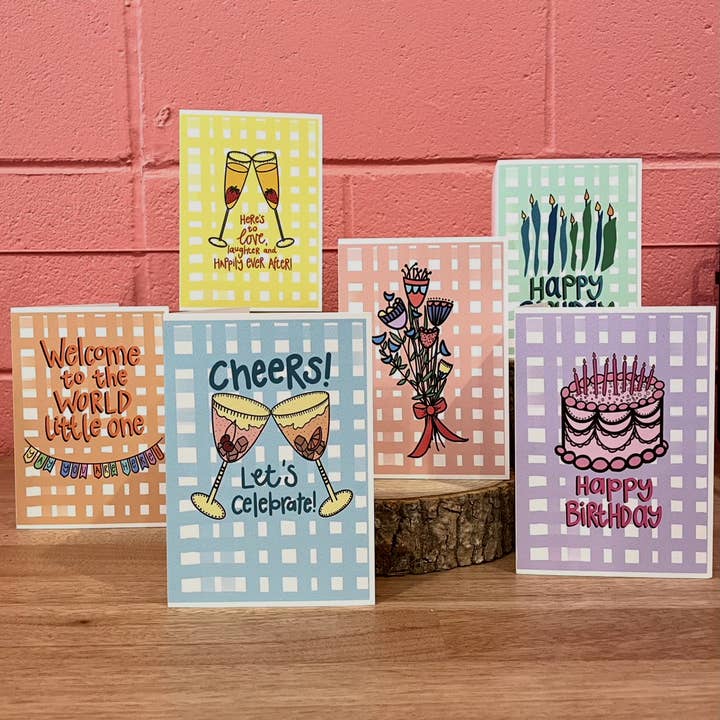 Calla Collective - Wholesale Birthday card - 'Happy Birthday' Cake - CHECK CARD3