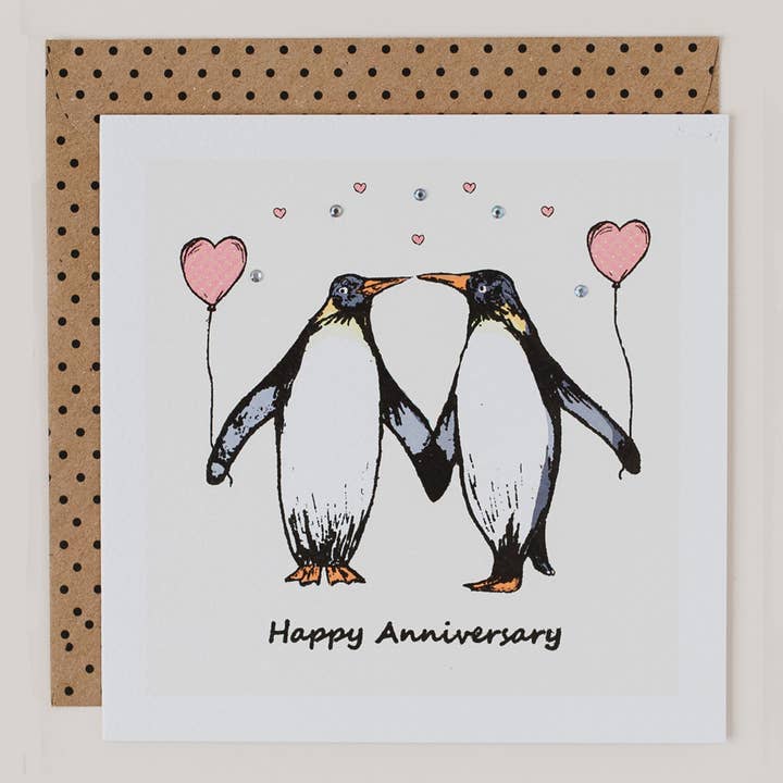 Anniversary Penguins for wholesale by Apple & Clover