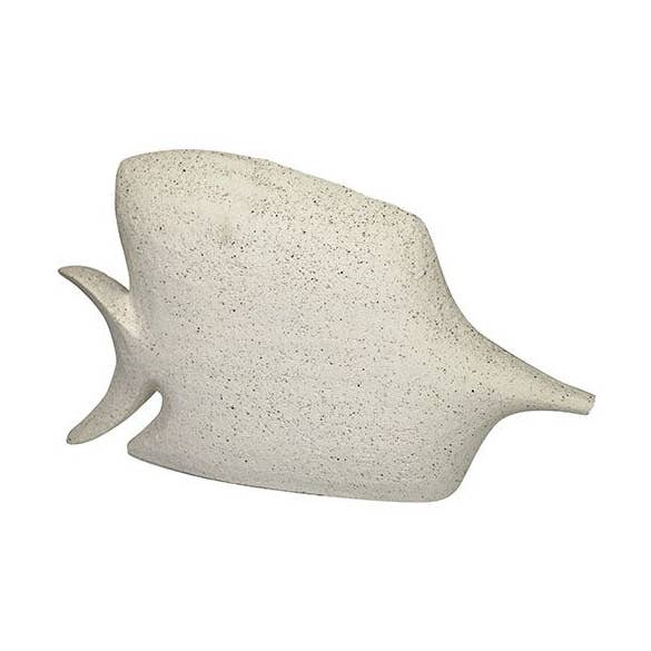 Figure de poisson en céramique blanche de 16 cm pour la vente par Aktual / Dekora Import S.A