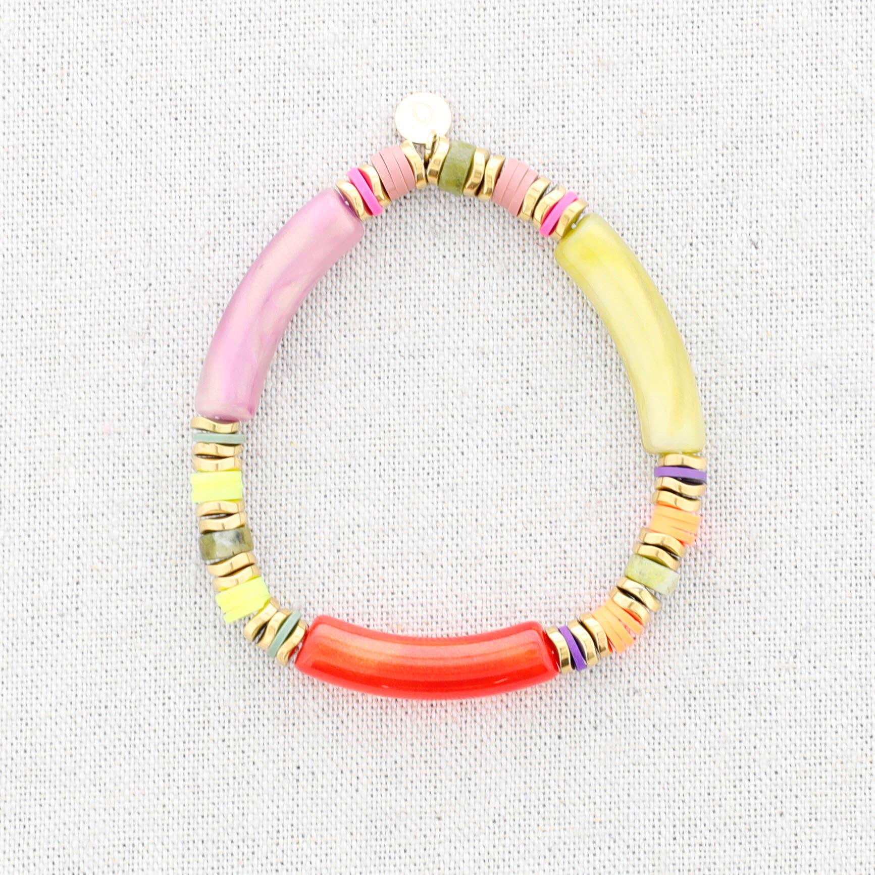 Sonata - Vendita all'ingrosso Gioielli a scatto - Bracciale elastico, acciaio, perline, resina14