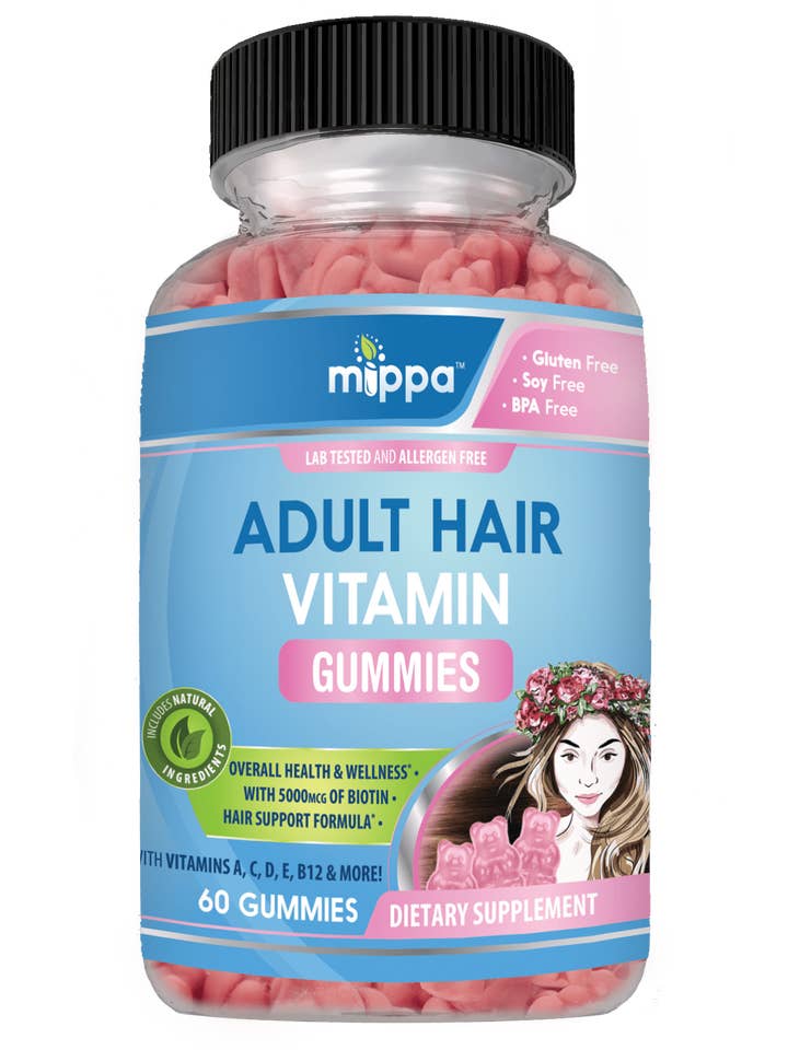 Adult Hair Vitamin Gummies for wholesale by Mippa Supplements