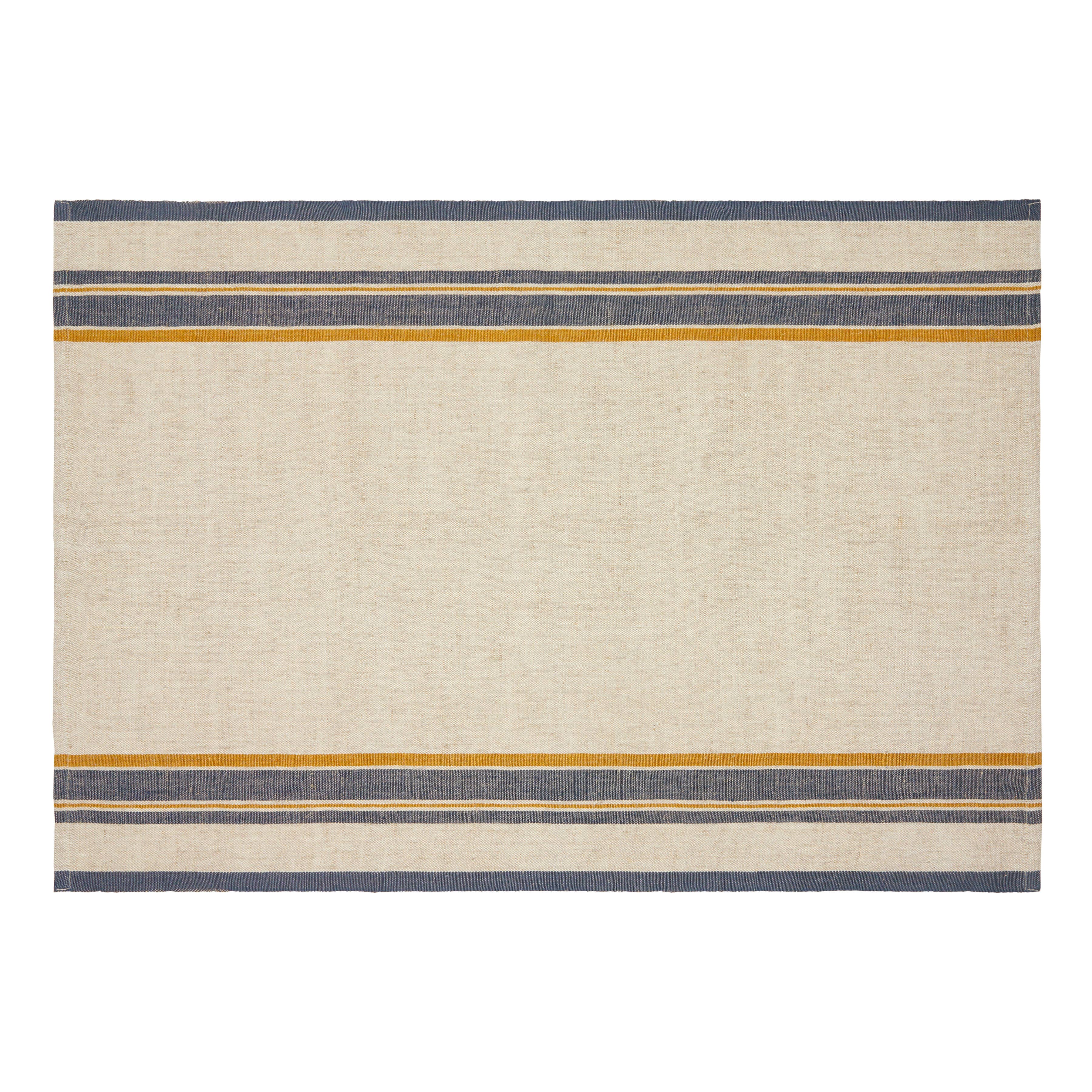 Antibes Natural & Blue Tea Towels, Set of 2 for wholesale on Faire1