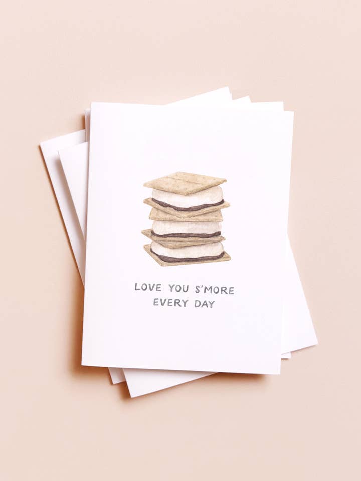Love You S'more — Food Pun Love / Anniversary Card for wholesale by Amy Zhang