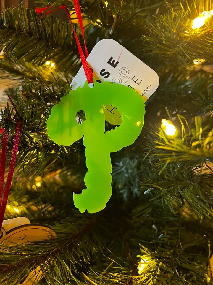 Phillies P Phonatic Ornament for wholesale by Rosewood Home