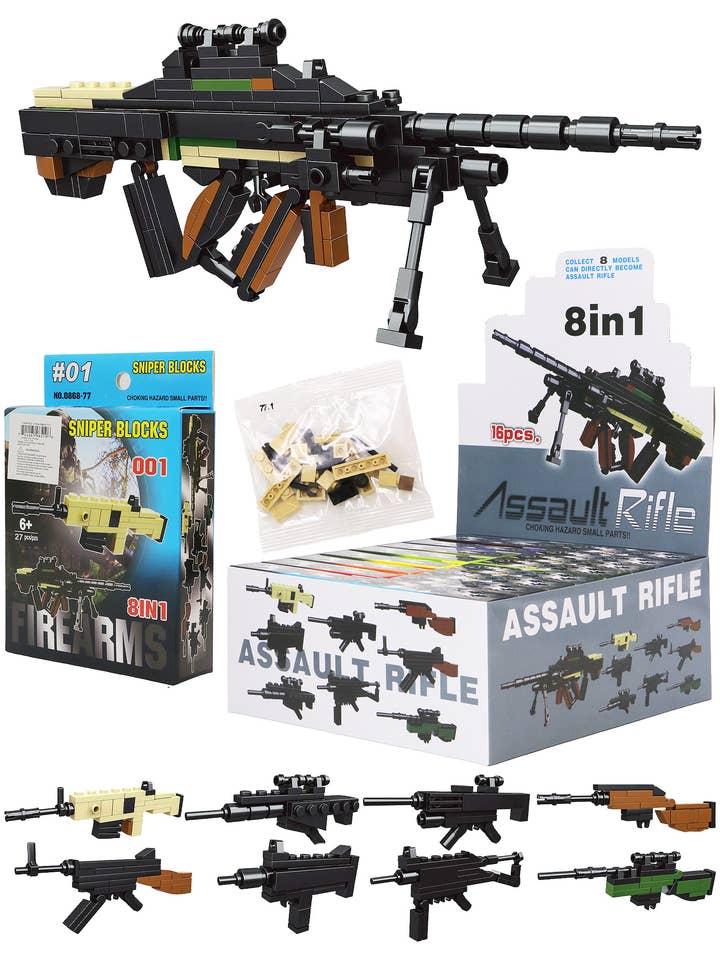Firearms Sniper DIY Building Block Kit - 16 Box for wholesale by Cap Zone