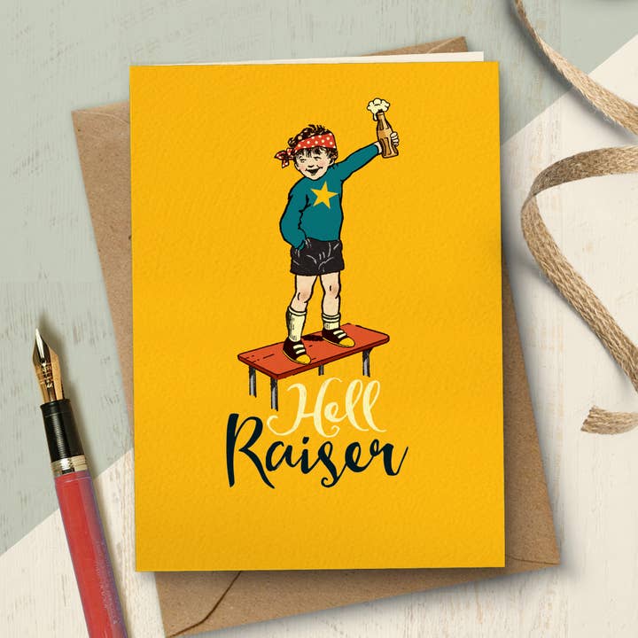 Carte d'anniversaire YAH155 pour lui, Hell Raiser pour la vente par The Typecast Gallery