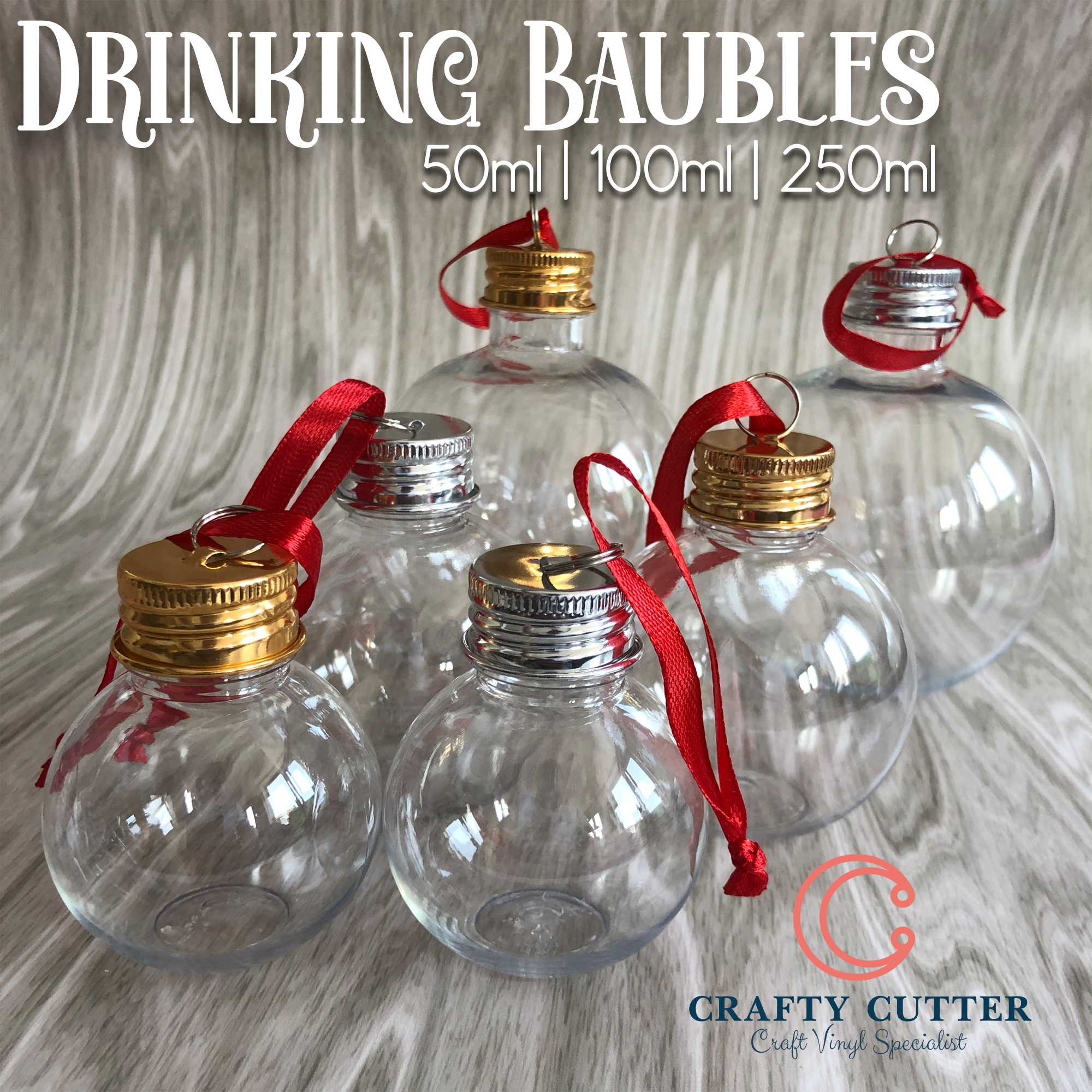 Crafty Cutter – wholesale Drinking glass/cup – Drinking Baubles - Packs of 61