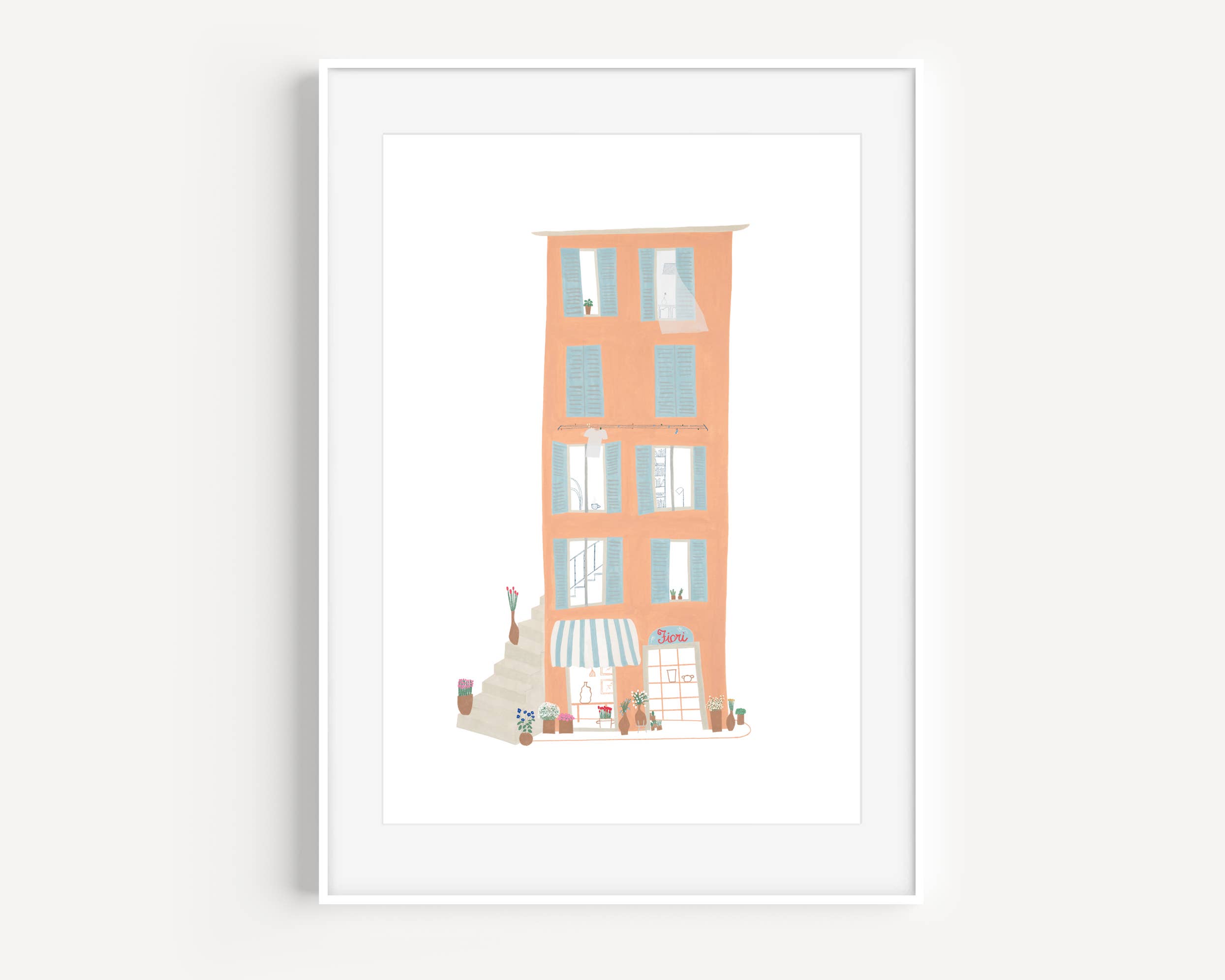 Raccontin - Wholesale Art Print - HOUSES - PORTOFINO FIORI - FLOWER SHOP8