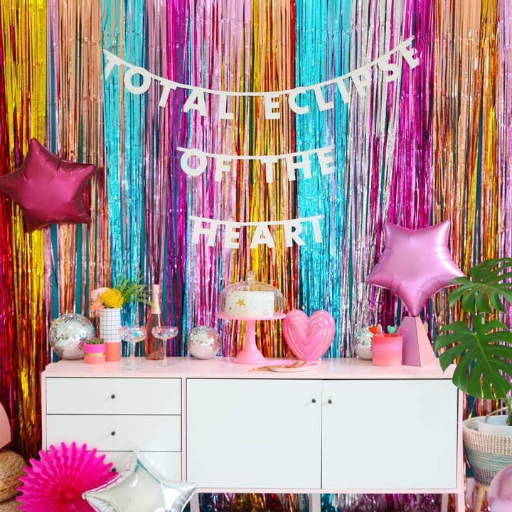 Kailo Chic - Wholesale Decal - Party Decorations - Rainbow Mylar Streamer Curtain backdrop