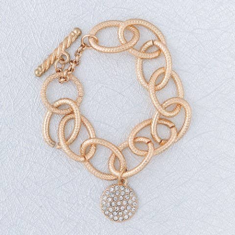 FASHION PAVE TOGGLE TONE BRACELET for wholesale by S&A Fashions