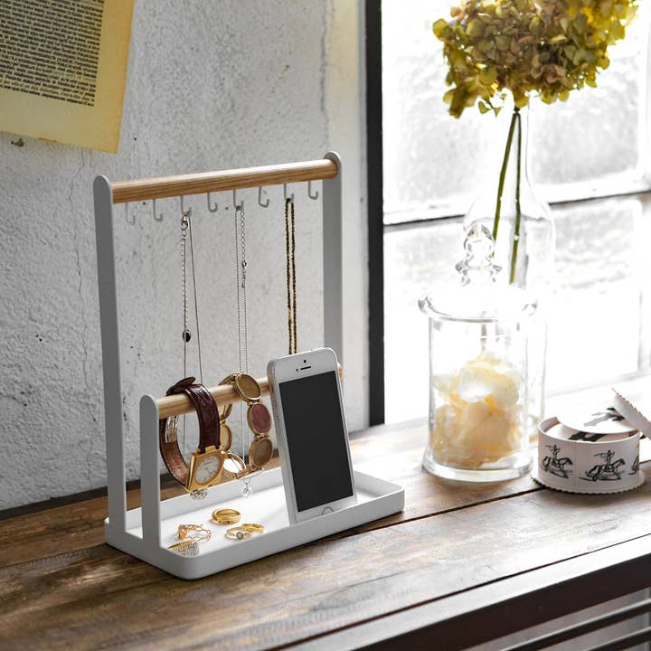 Yamazaki Home - Wholesale Jewelry Stand & Display - Tosca Jewelry + Accessory Display - Steel + Wood5