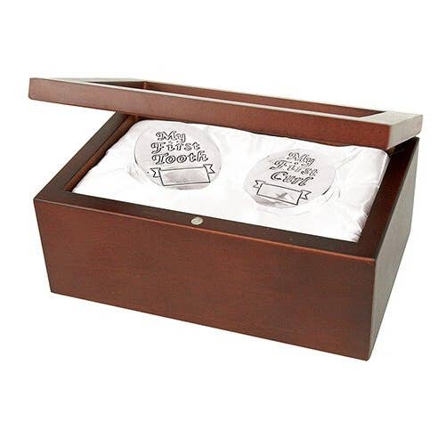 Rosewood Finish Keepsake Box Set for Kids & Baby for wholesale by Stephan Baby by Creative Brands