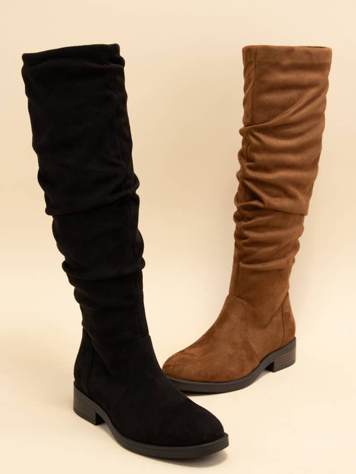 OCTET SLOUCHY TALL BOOTS WITH LOW COMFY HEELS for wholesale by CCOCCI