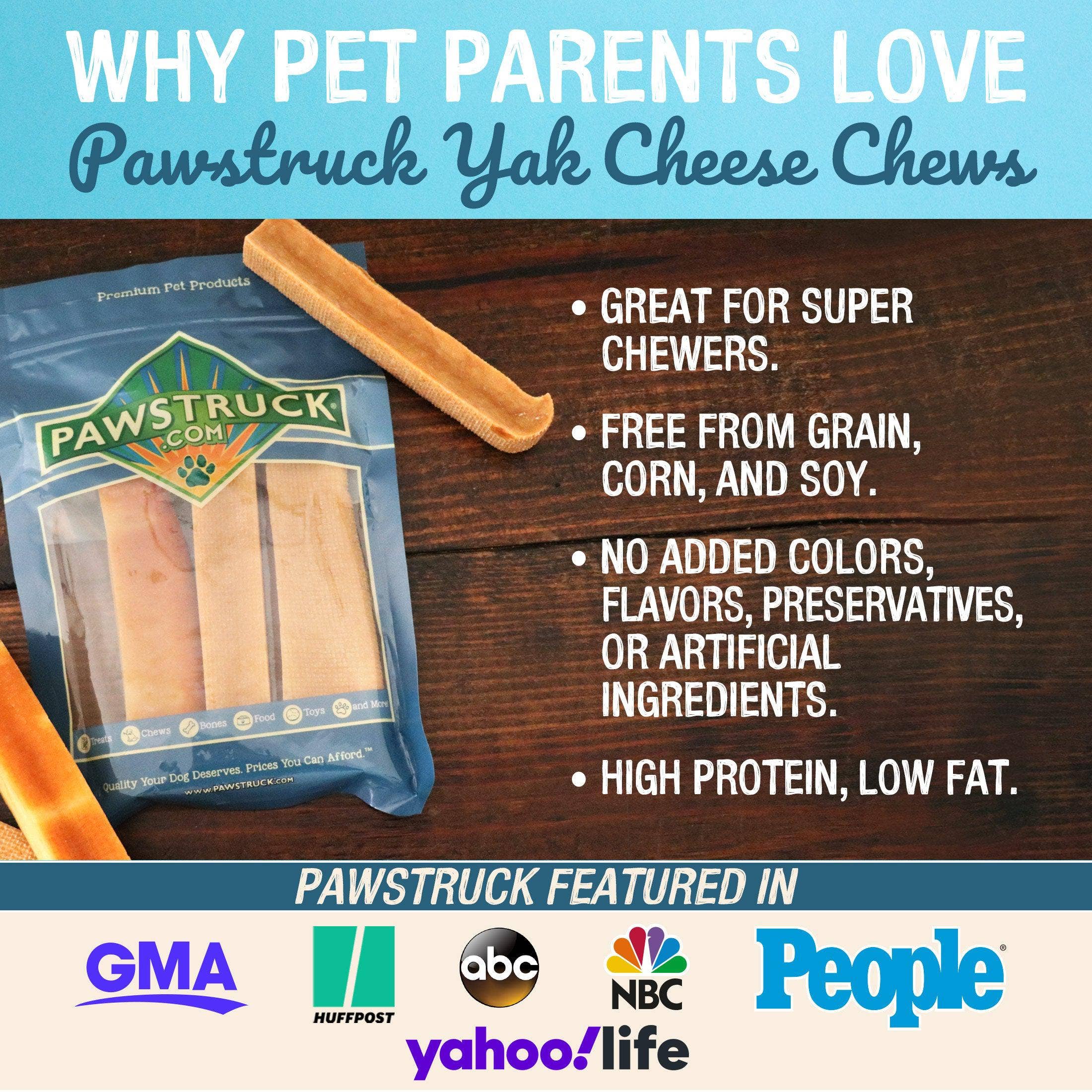 Pawstruck - Wholesale Pet Treats - Dog - Medium Himalayan Yak Dog Chew, 3-4 oz.3