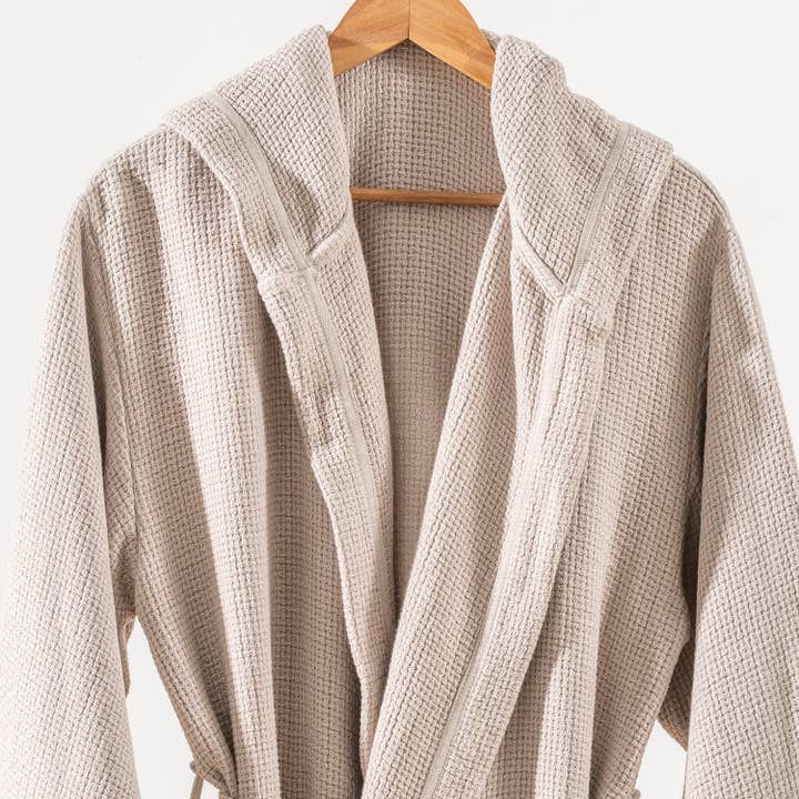 Kikoya - Wholesale Robe - Women's - Stonewash Bathrobe Turkish Cotton LightWeight Hood Quick-dry12